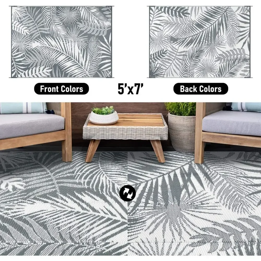 Outdoor Rug 5x7Ft Outdoor Plastic Straw for Patios